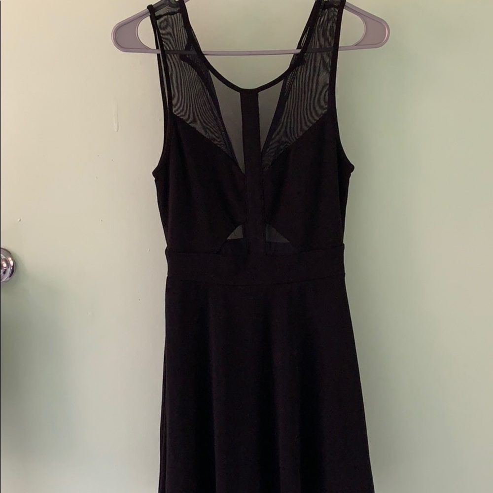 Beautiful black dress with mesh detail